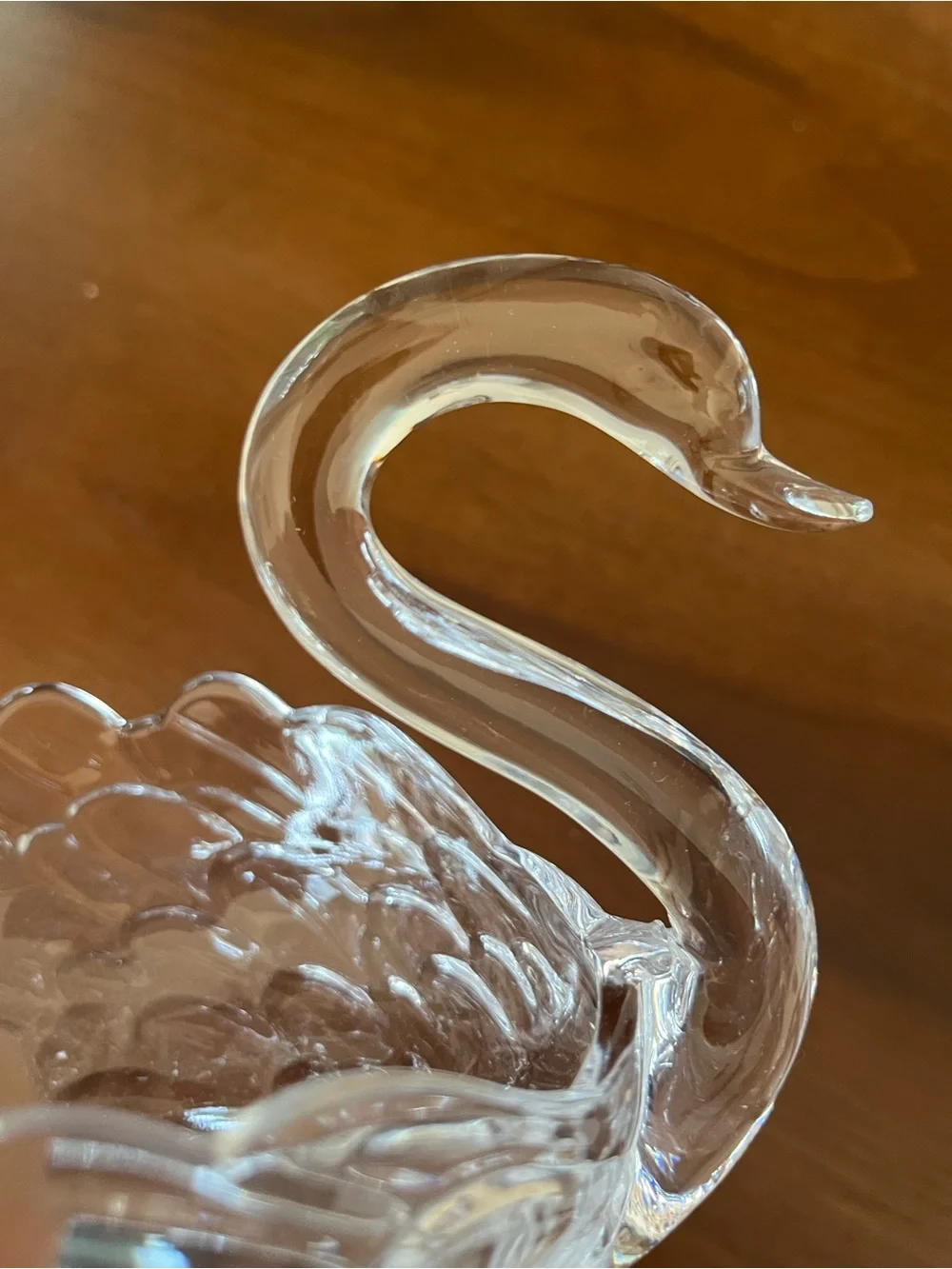 Vintage Cambridge Glass Clear Swan Pre 50’s Candy Dish Bowl